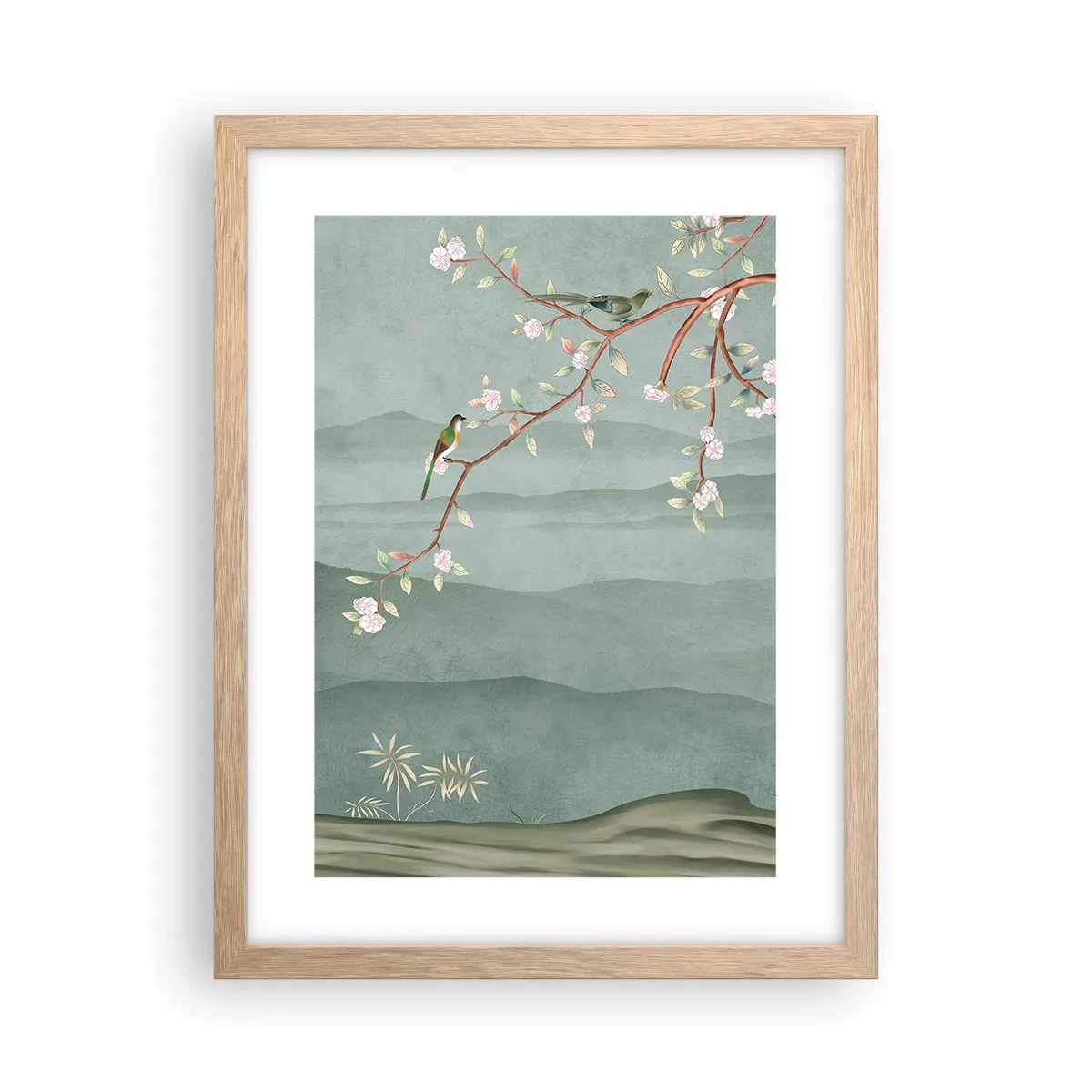 Plakat i ramme af lyst egetræ - Forår, ah, det er dig - 30x40 cm