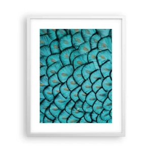 Plakat i hvid ramme - Den store fjer-galla - 40x50 cm