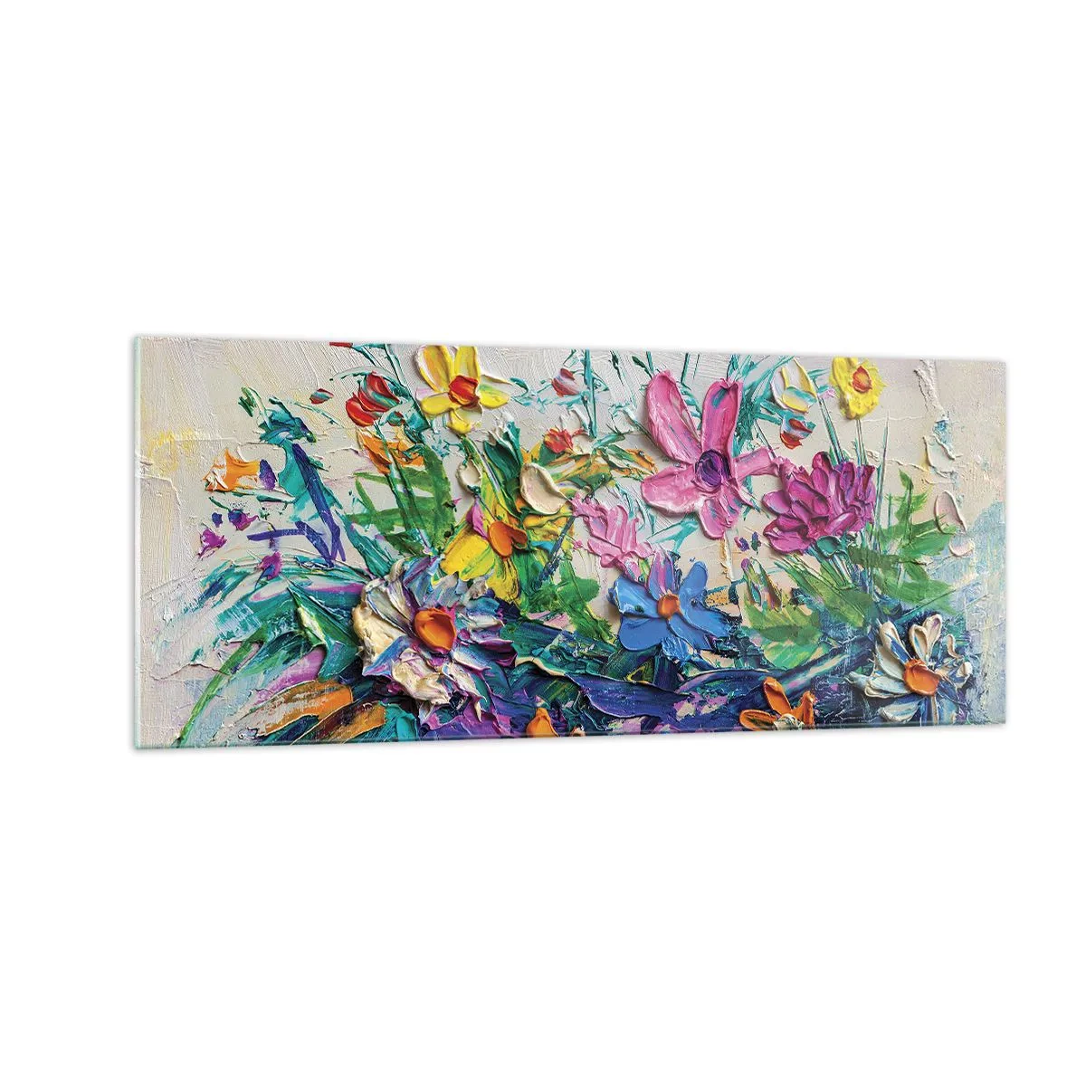 Billede på glas - Overhovedet ikke et stilleben - 100x40 cm