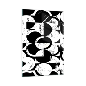 Billede på glas - Hvid er hvid og sort er sort - 80x120 cm