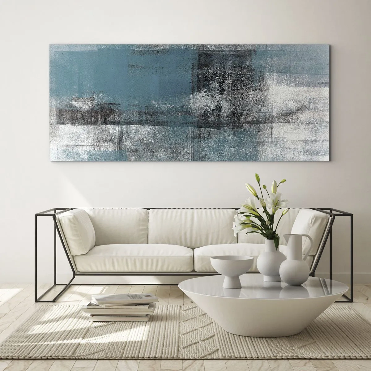 Billede på glas - Vand og luft - 100x40 cm