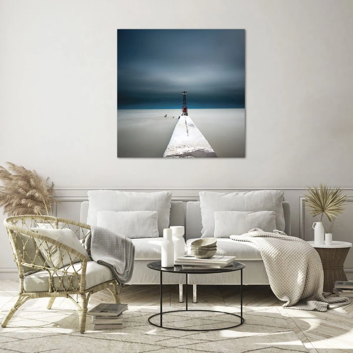 Billede på glas - At møde det uendelige - 70x70 cm