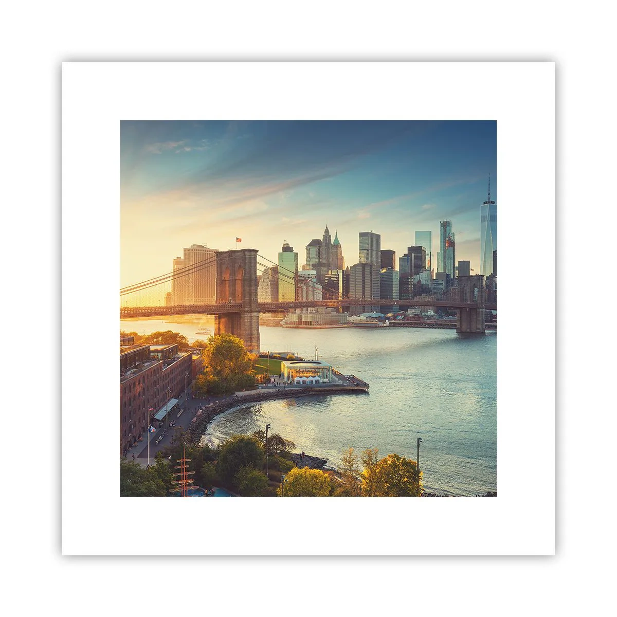 Plakat - Den store bys daggry - 30x30 cm