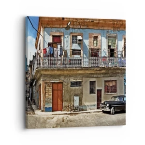 Lærredstryk - Billede på lærred - Havana stemning - 30x30 cm