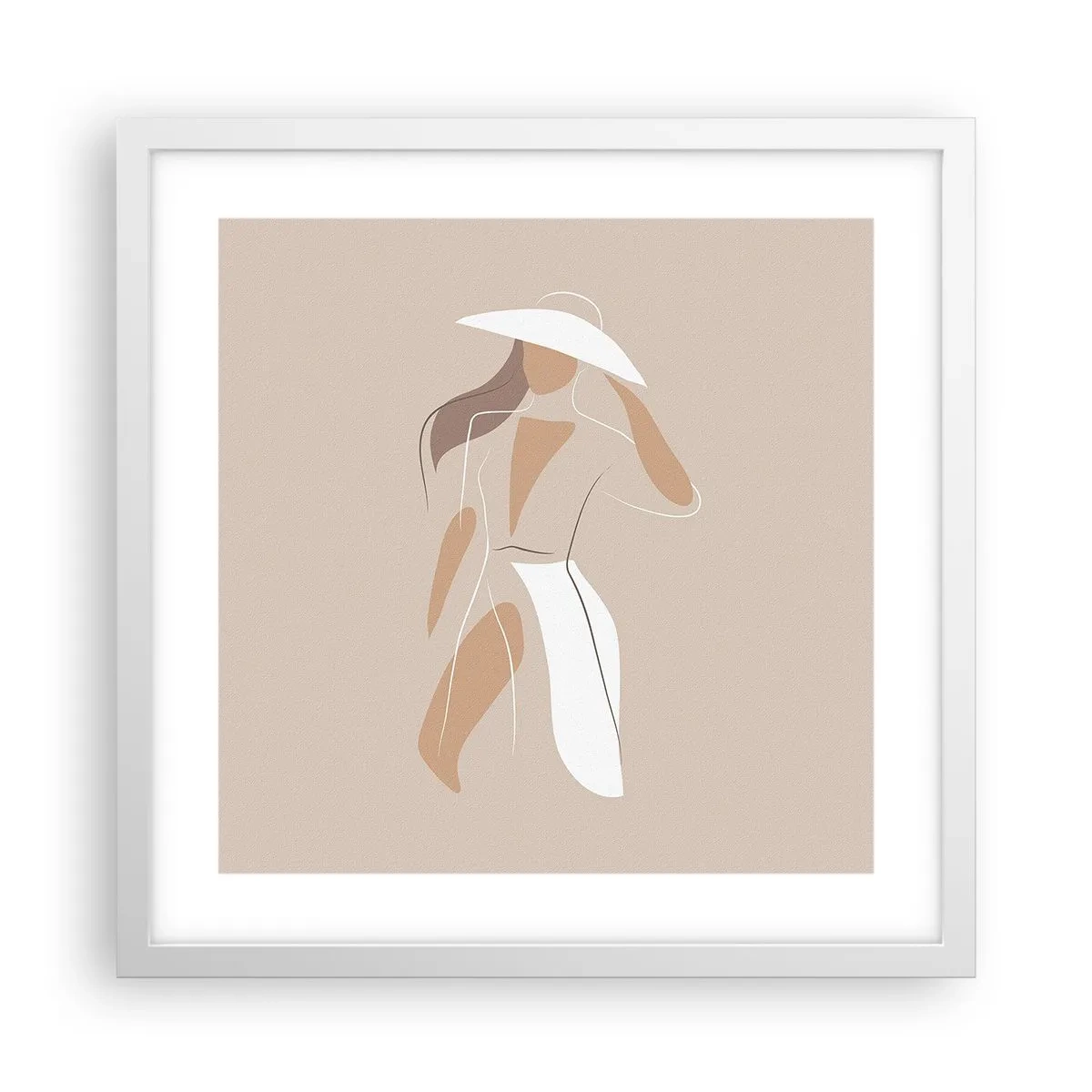 Plakat i hvid ramme - Mode er sjovt - 40x40 cm