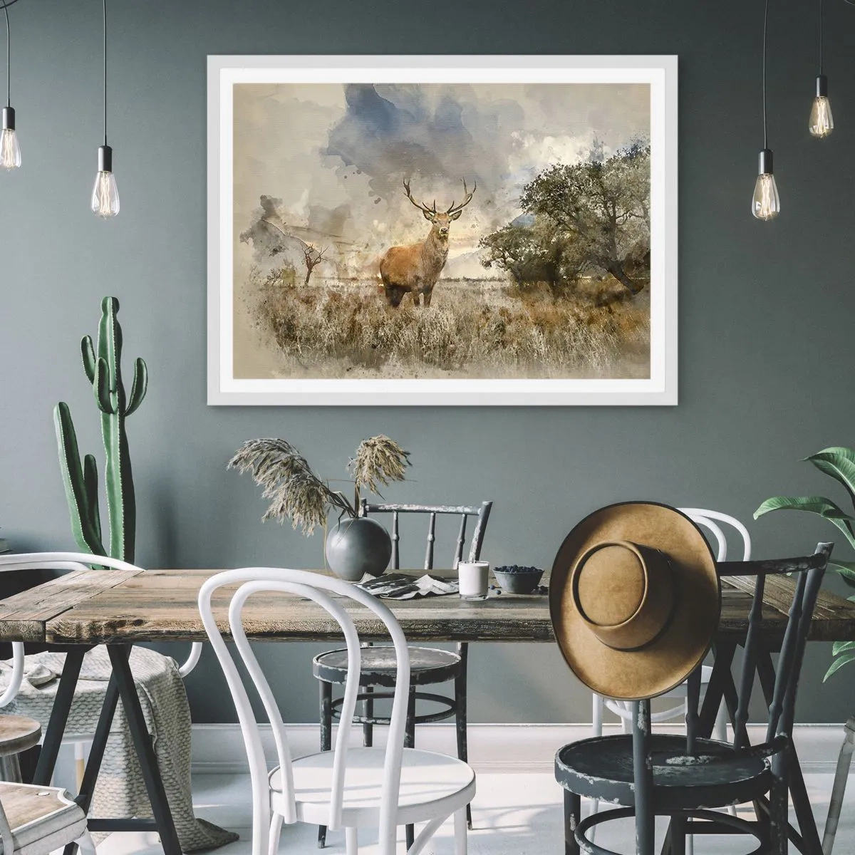 Plakat i hvid ramme - Værdighed - styrke - værdighed - 70x50 cm