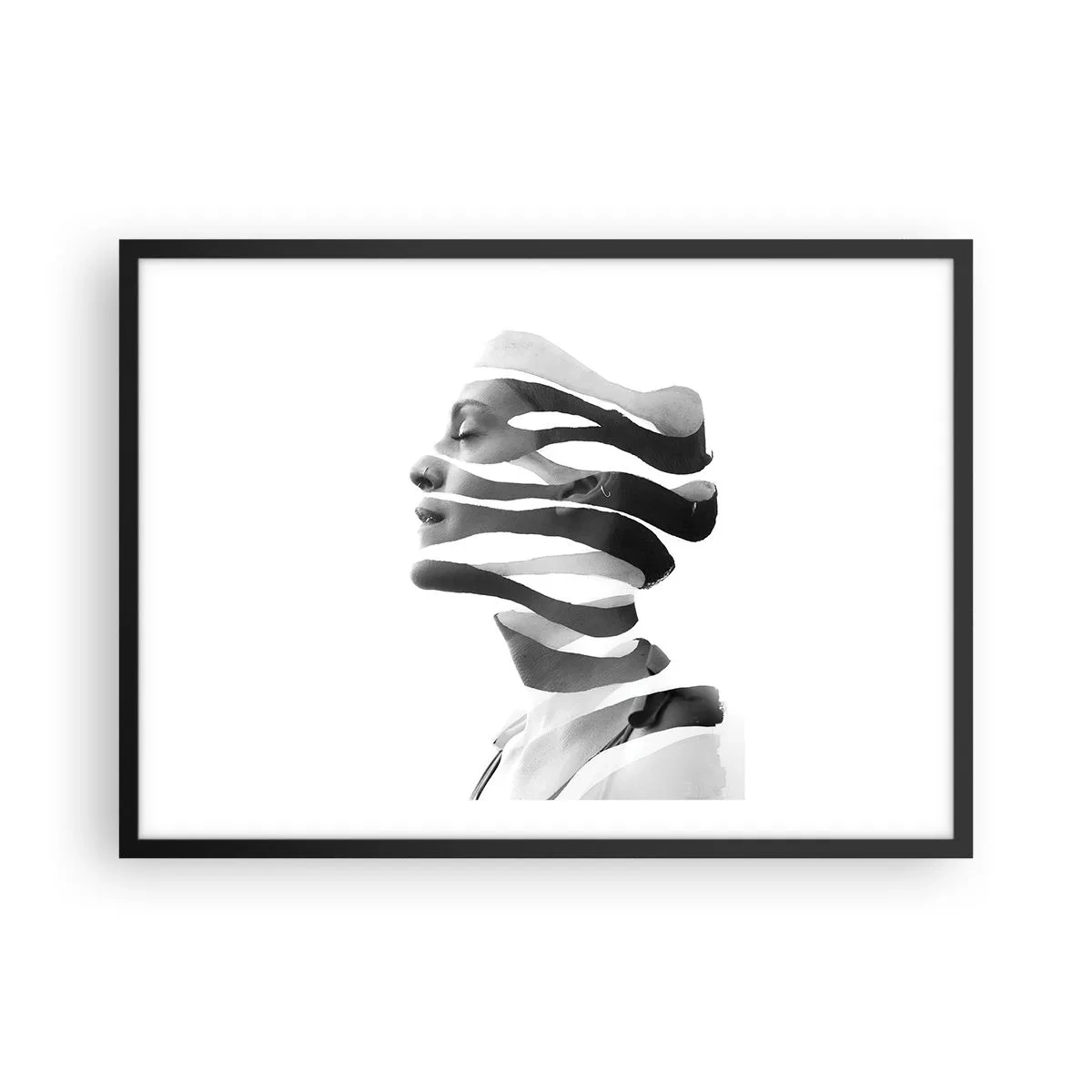 Plakat i sort ramme - Et surrealistisk portræt - 70x50 cm