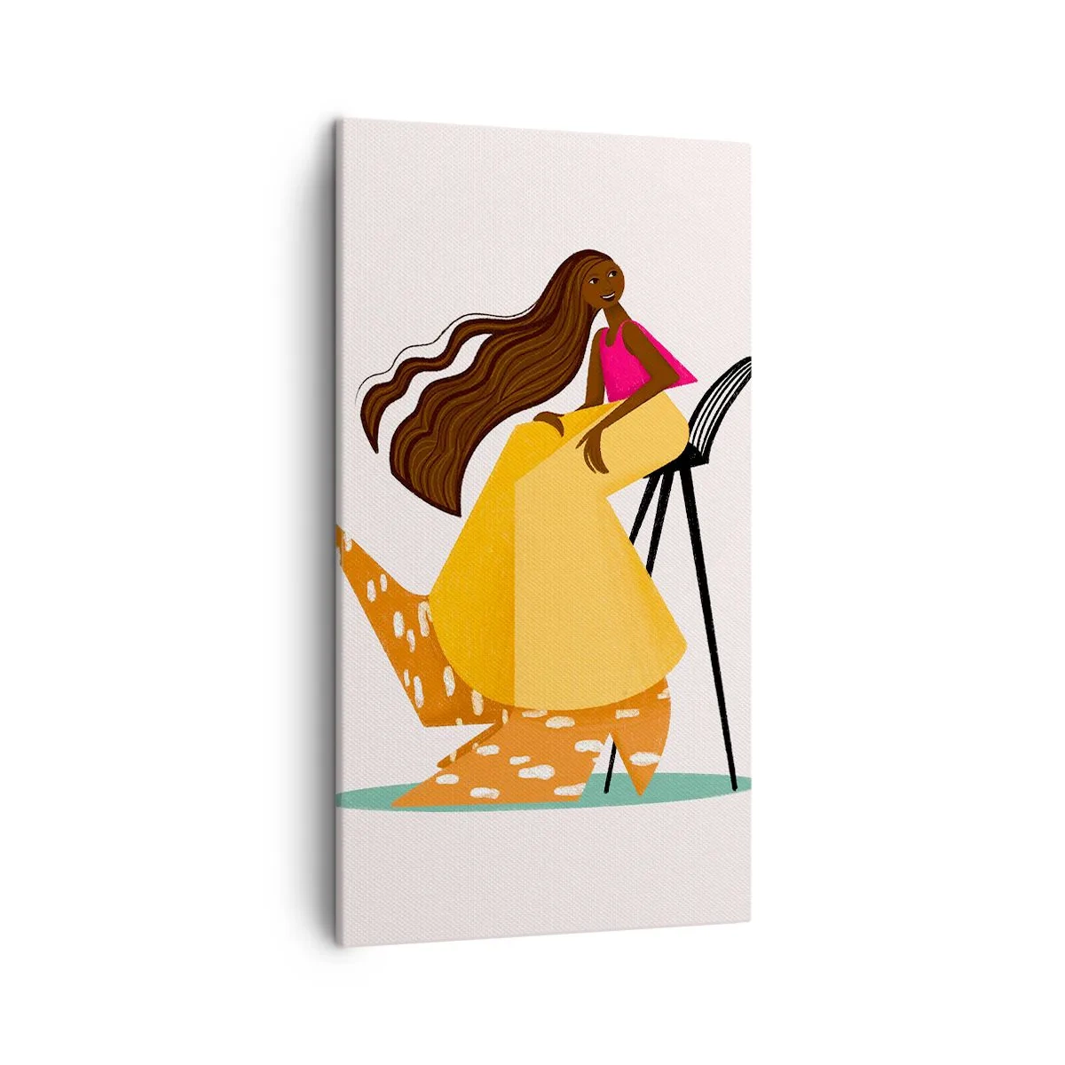 Lærredstryk - Billede på lærred - Mode er også sjovt - 45x80 cm