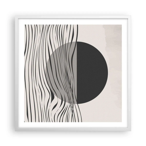 Plakat i hvid ramme - Halvkomposition - 60x60 cm