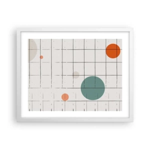 Plakat i hvid ramme - Fanget i en fælde. Os eller dem? - 50x40 cm