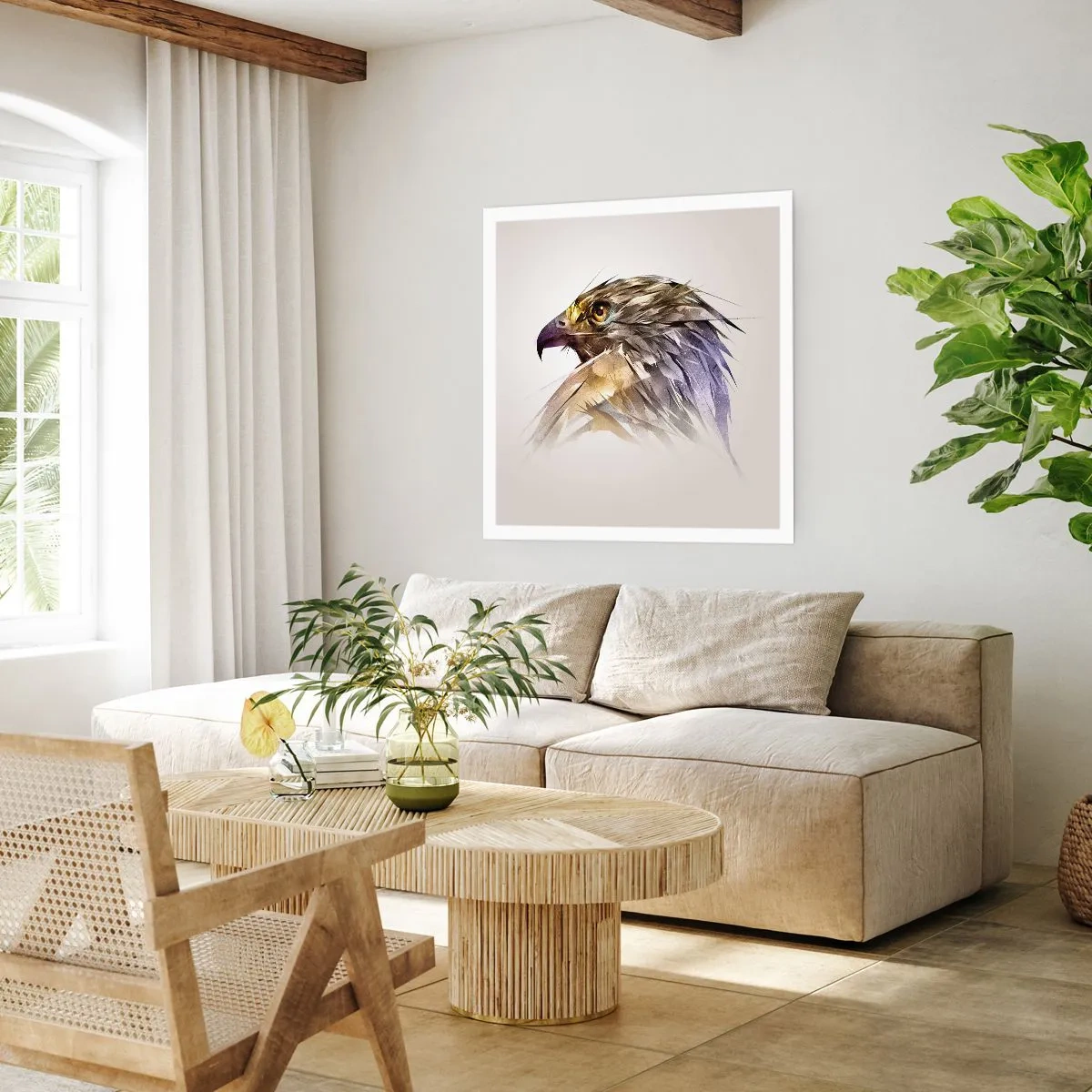 Plakat - Portræt af en kriger - 30x30 cm