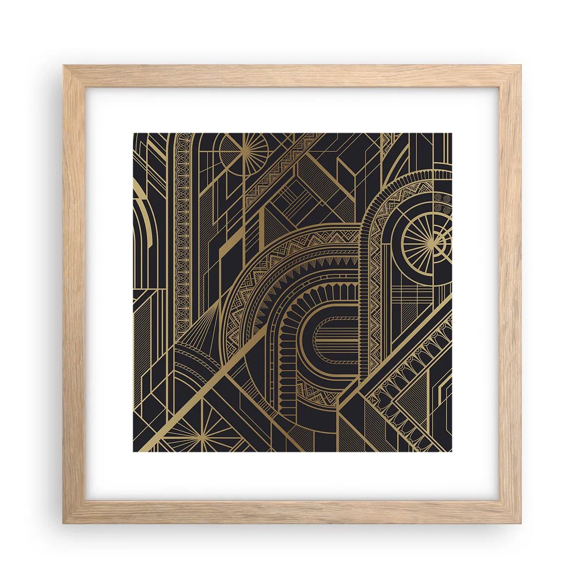 Plakat i ramme af lyst egetræ - Koncepter, idéer, planer - 30x30 cm