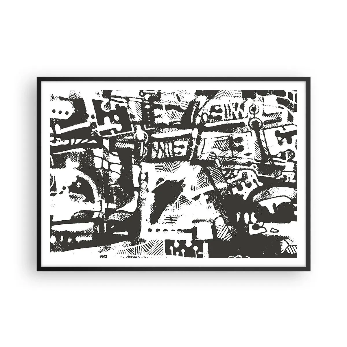 Plakat i sort ramme - Orden eller kaos? - 100x70 cm