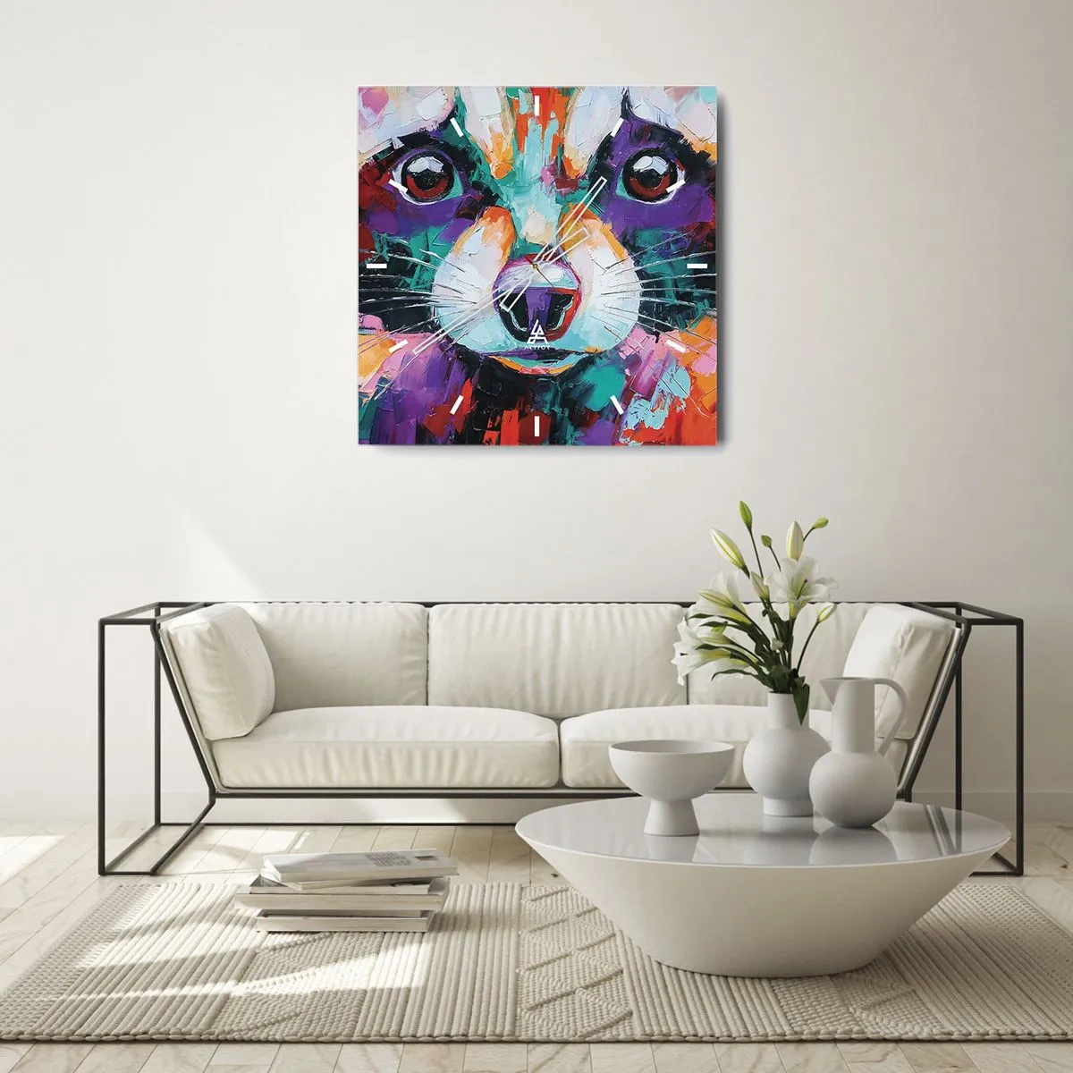 Vægur, Uret - Kun gode følelser - 40x40 cm