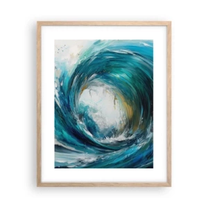 Plakat i ramme af lyst egetræ - Havets portal - 40x50 cm