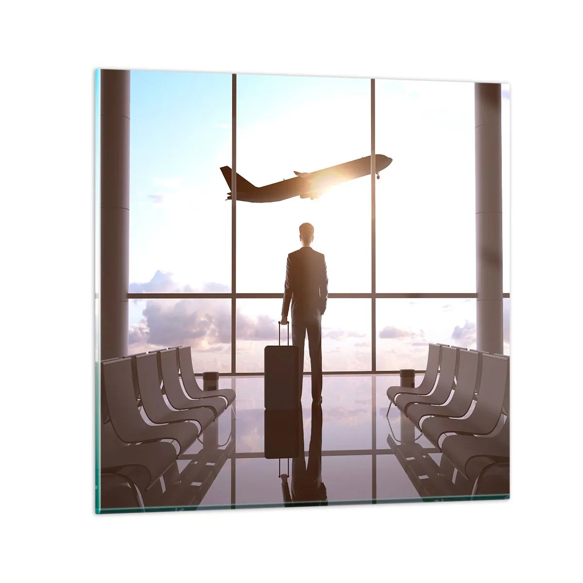 Billede på glas - Du har tid, sæt farten ned - 60x60 cm