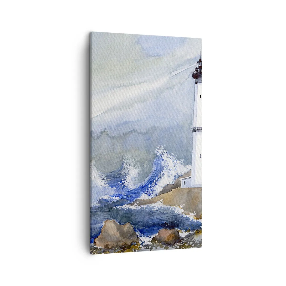 Lærredstryk - Billede på lærred - Mod mørket og stormen - 45x80 cm