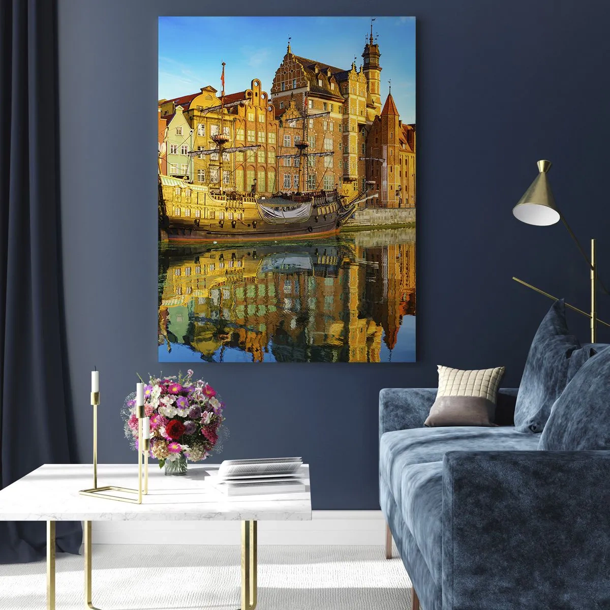 Billede på glas - Et spejlbillede af fortiden - 50x70 cm