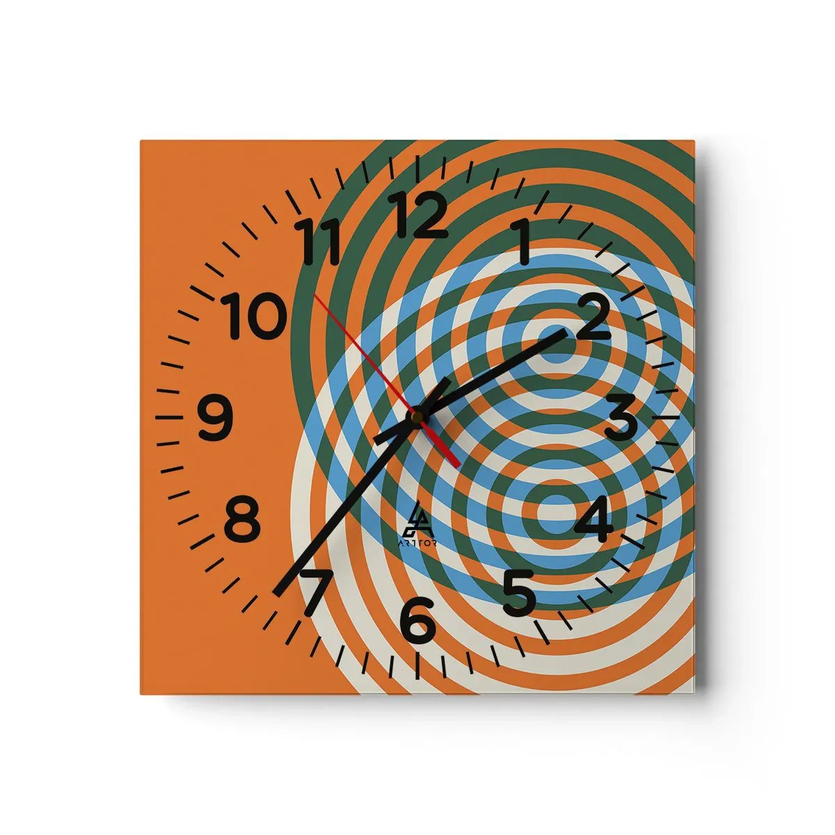 Vægur, Uret - Abstrakt cirkulær variation - 40x40 cm