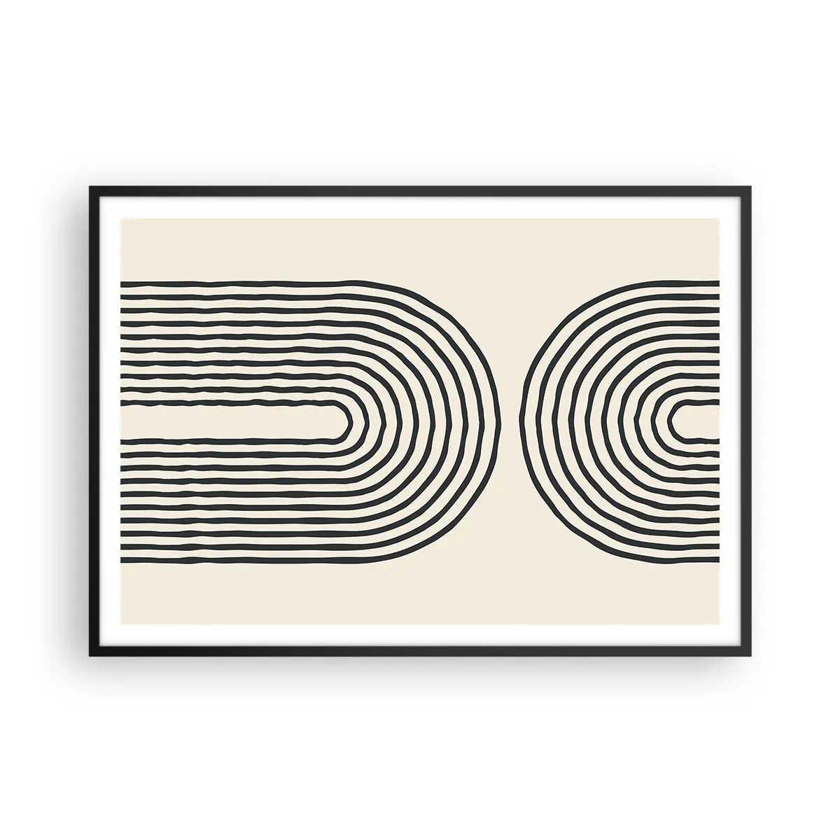 Plakat i sort ramme - Kommer snart... - 100x70 cm