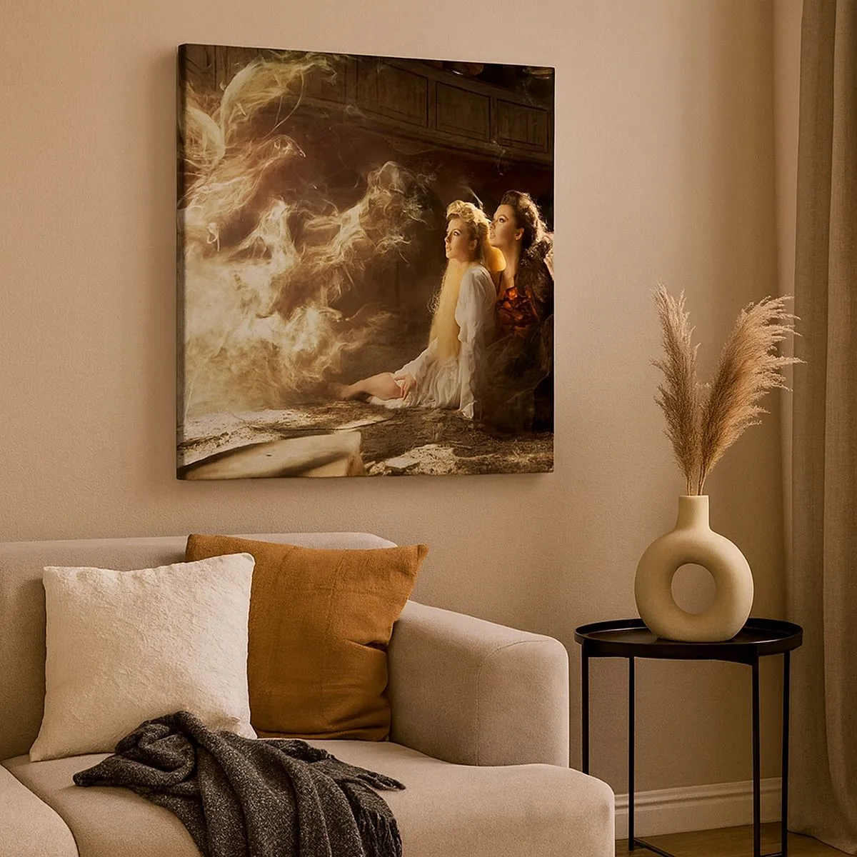 Lærredstryk - Billede på lærred - Og der skete poesi - 30x30 cm