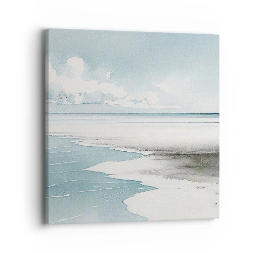Lærredstryk - Billede på lærred - Blidt tidevand - 40x40 cm