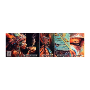 Fototapet Prøve Standard Eco - Et magisk ritual - Shaman, indisk, Ayahuasca - 100x30 cm