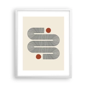 Plakat i hvid ramme - Fra start til slut - 40x50 cm