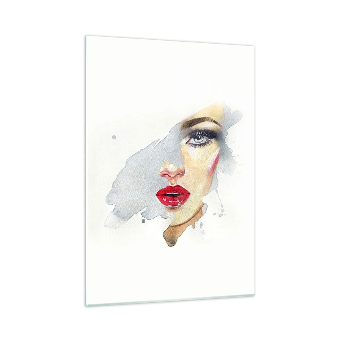Billede på glas - Refleksion i en vanddråbe - 50x70 cm