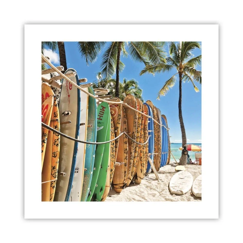 Plakat - Solrig sjov - 40x40 cm