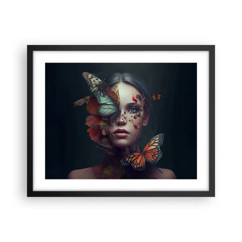 Plakat i sort ramme - En vidunderlig metamorfose - 50x40 cm