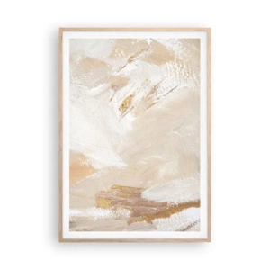 Plakat i ramme af lyst egetræ - Pastelkomposition - 70x100 cm