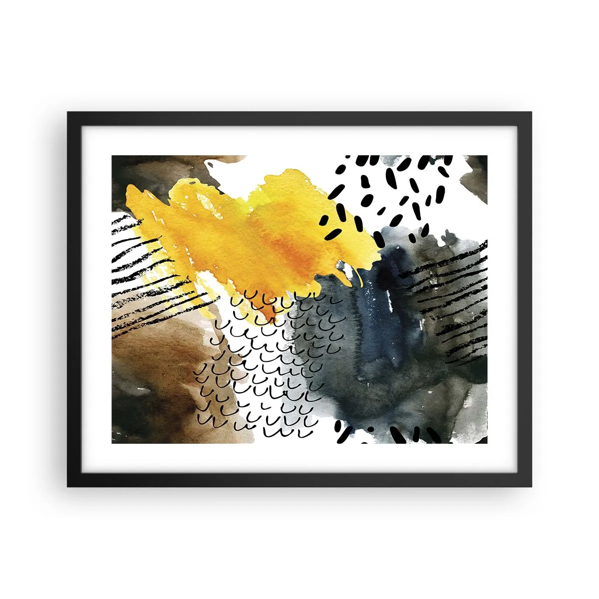 Plakat i sort ramme - Et møde mellem elementerne - 50x40 cm