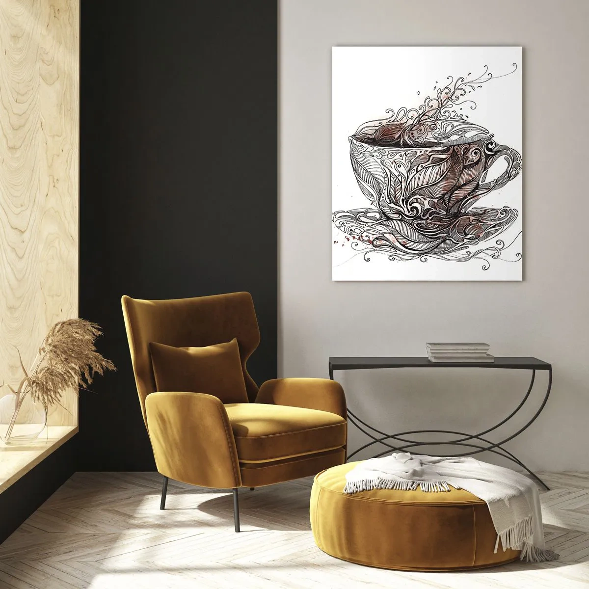 Billede på glas - Te er godt til alt - 70x100 cm