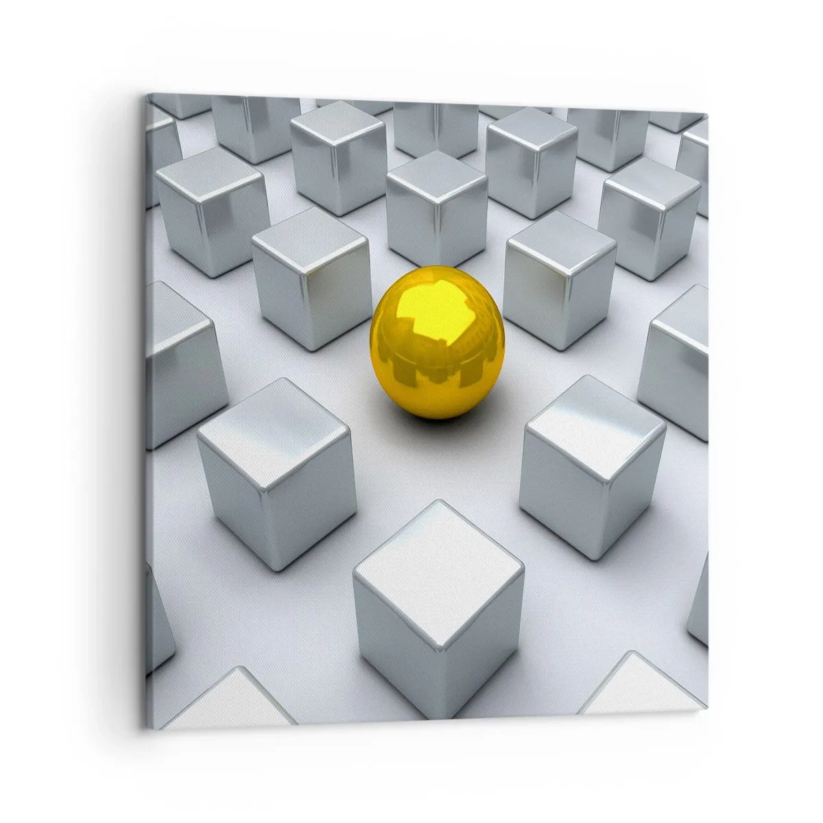 Lærredstryk - Billede på lærred - Hvorfor mig? Geometrisk sammensætning - 50x50 cm