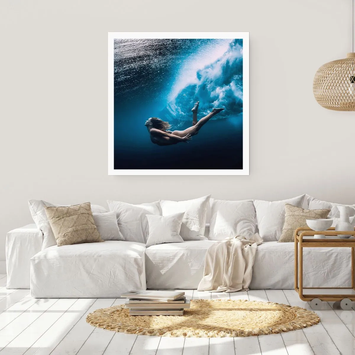 Plakat - Den moderne havfrue - 30x30 cm