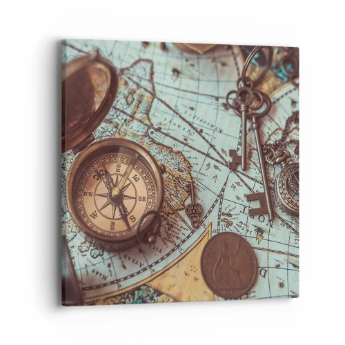 Lærredstryk - Billede på lærred - For eventyreren - 40x40 cm