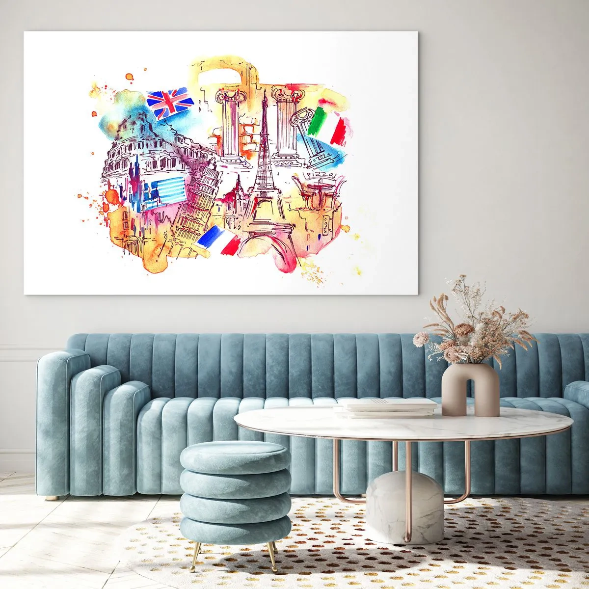 Billede på glas - Europaturné - 120x80 cm