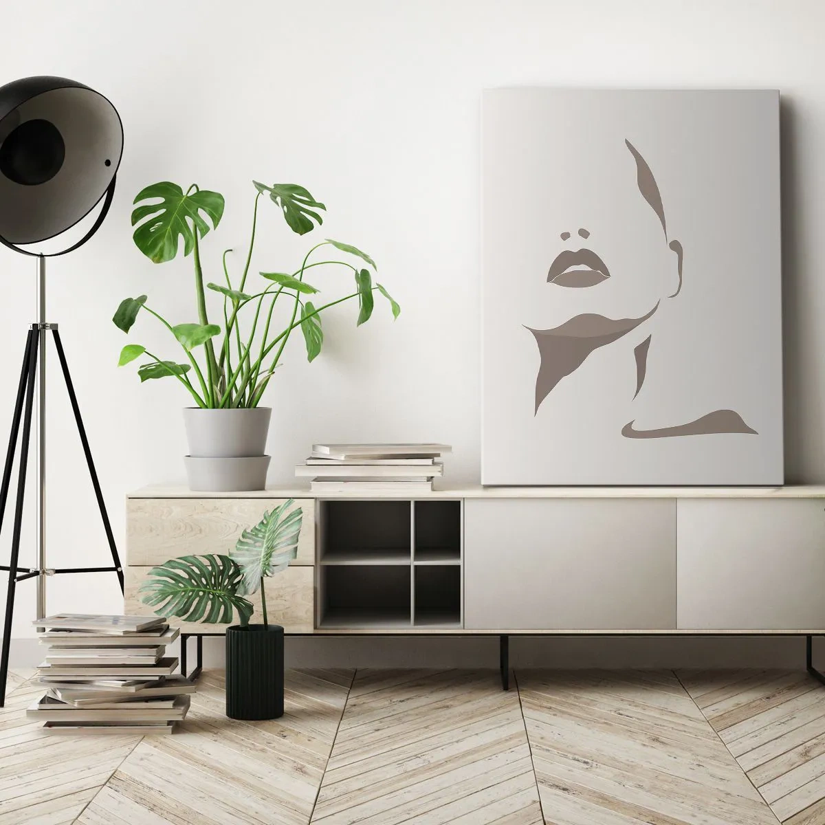 Lærredstryk - Billede på lærred - Skabt af lys og skygge - 80x120 cm