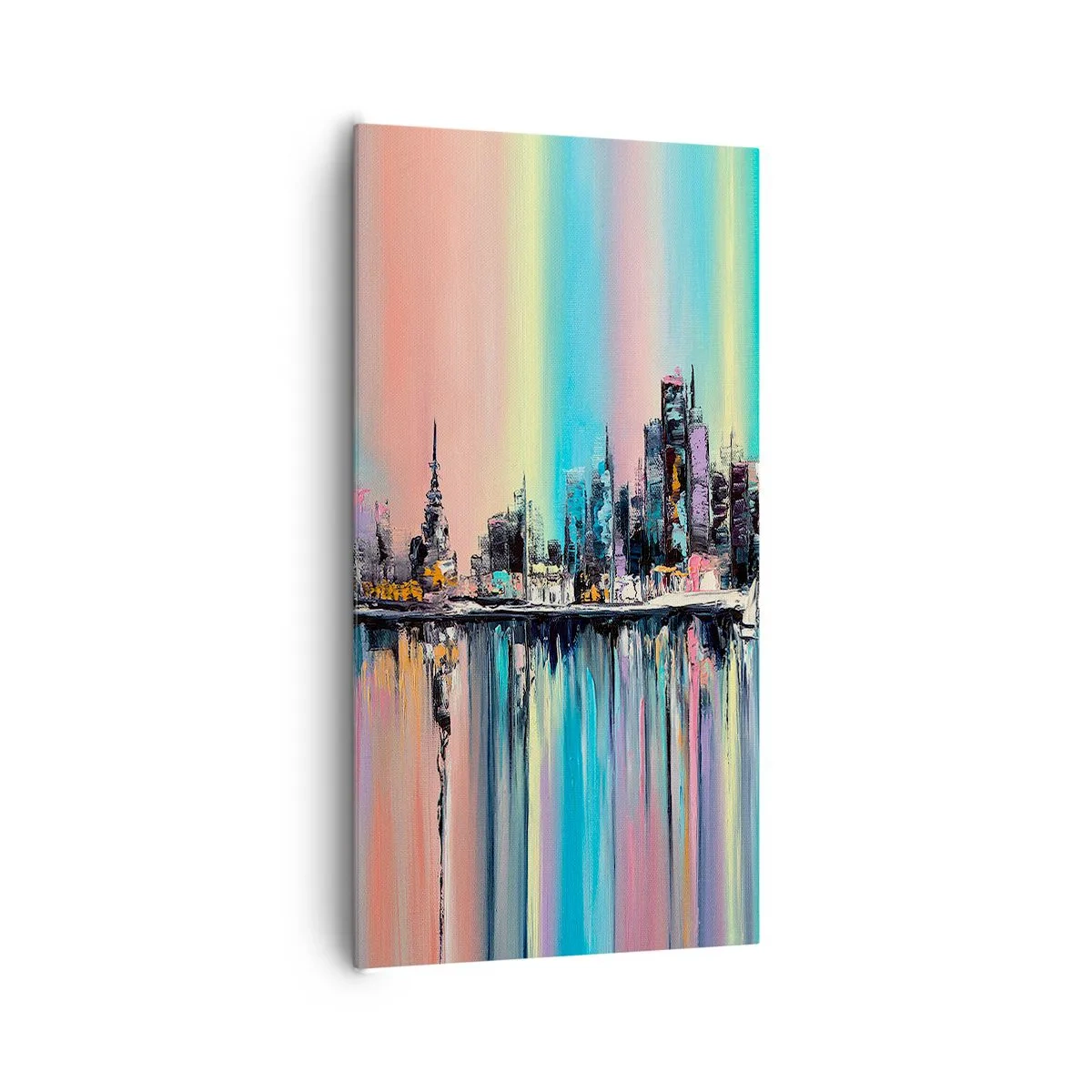 Lærredstryk - Billede på lærred - Skinne nattens lys - 65x120 cm