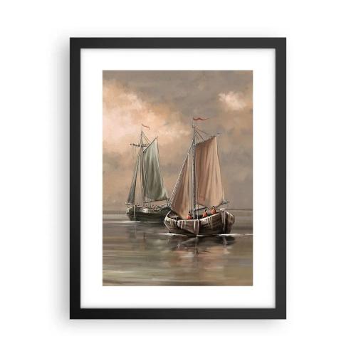Plakat i sort ramme - Sømændenes tilbagevenden - 30x40 cm