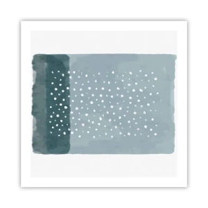 Plakat - Dyrket i blåt - 60x60 cm