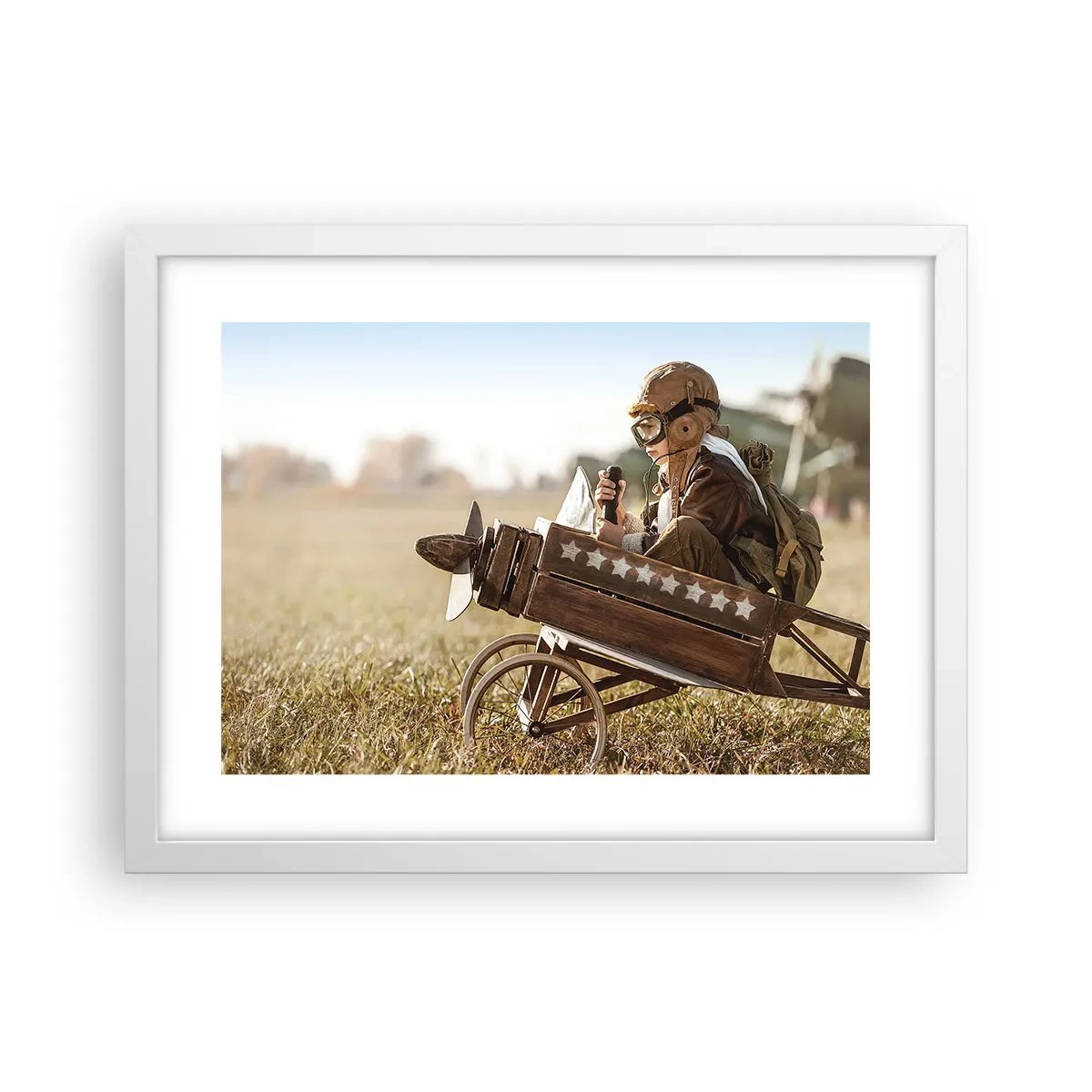 Plakat i hvid ramme - Start mod drømmen - 40x30 cm