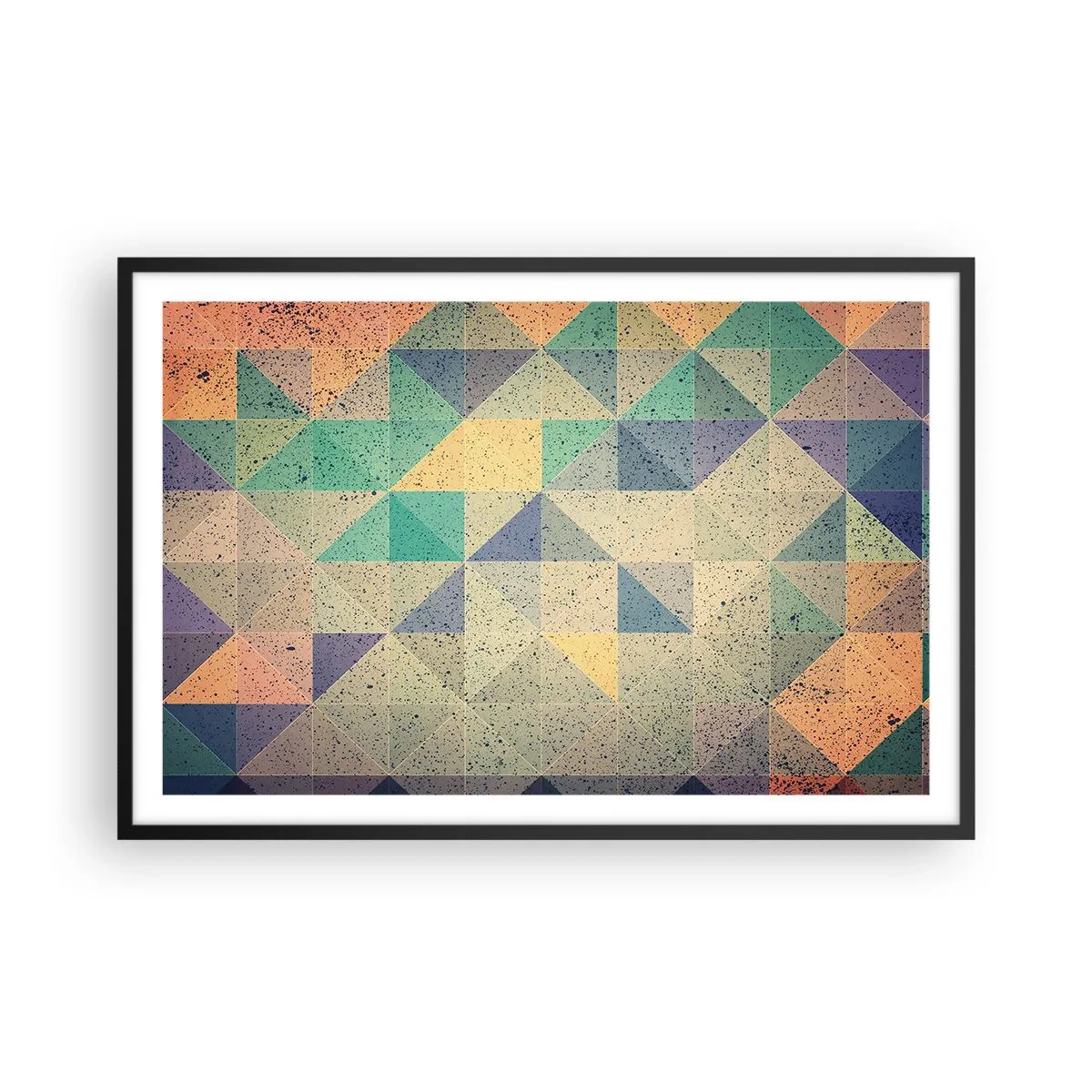 Plakat i sort ramme - Republikken trekanter - 91x61 cm
