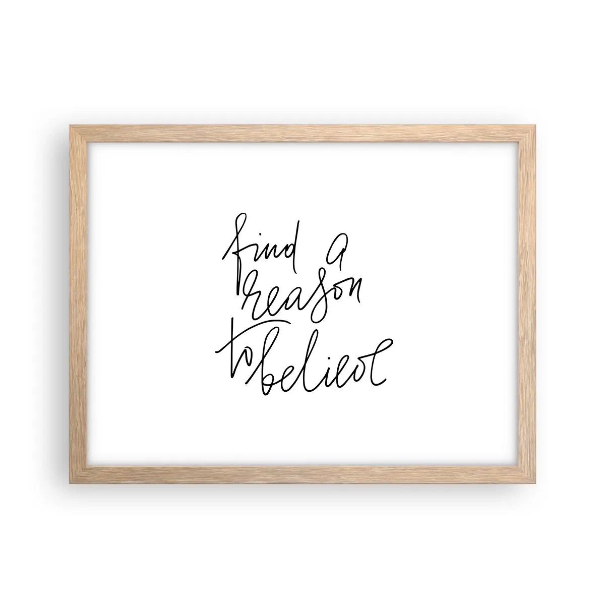 Plakat i ramme af lyst egetræ - Det er muligt - 40x30 cm