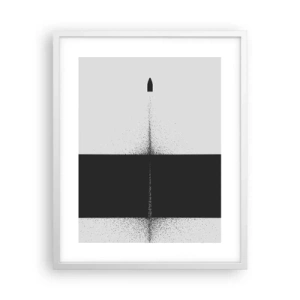 Plakat i hvid ramme - Lige til sagen - 40x50 cm