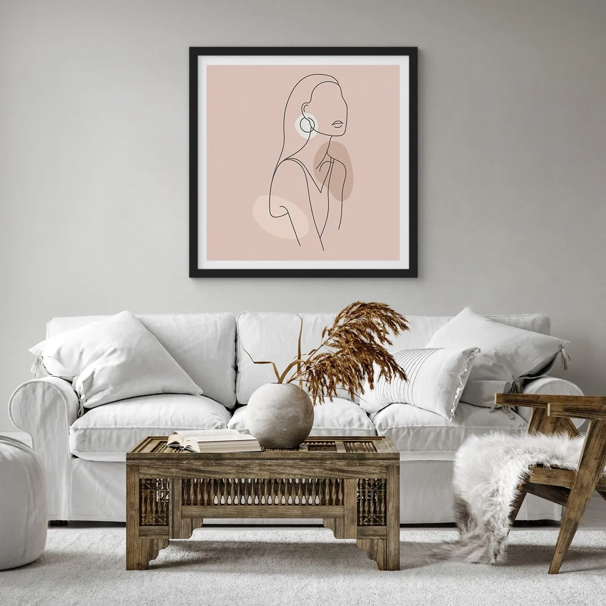 Plakat i sort ramme - Et ikon for pigelivet - 60x60 cm