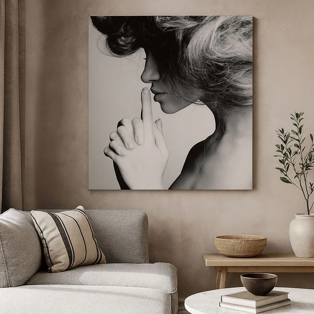 Lærredstryk - Billede på lærred - Lyt til sig selv - 30x30 cm