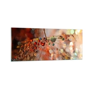 Billede på glas - Trådet på et edderkoppespind - 100x40 cm