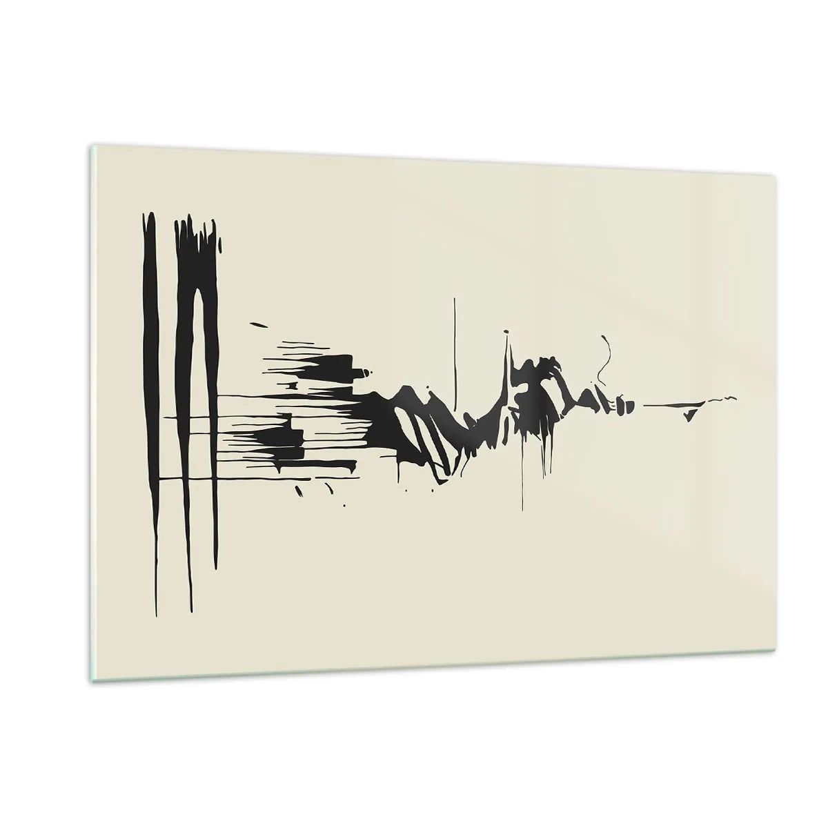 Billede på glas - Skyndsom abstraktion - 120x80 cm